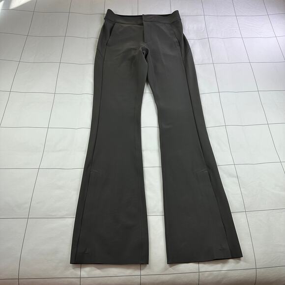 Athleta Pants Womens 2 Arbor Olive Green Stellar Flare Trouser Zip Ankle Commute - Picture 3 of 14